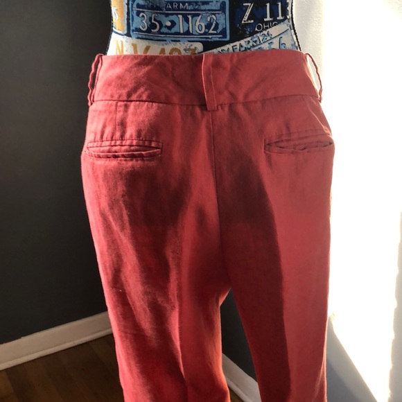 The Limited coral/orange linen wide leg pants - Picture 2 of 4